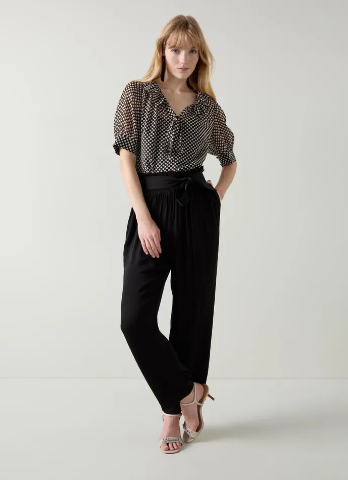 Women Trousers LKBennett Coco Black Stretch Trouser Black
