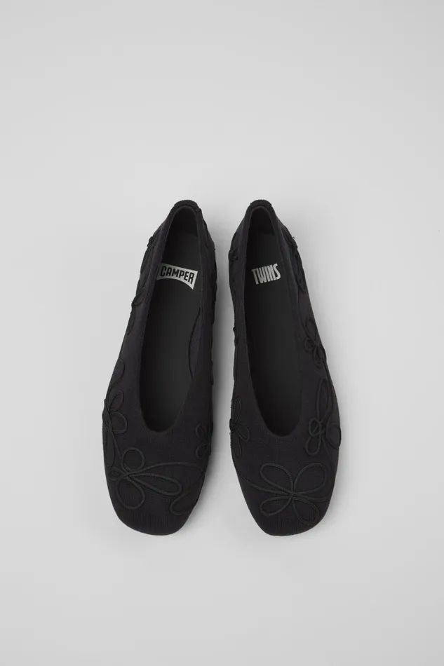 Women Twins Black Textile Ballerinas Camper Ballerinas Women Twins Black Textile Ballerinas Camper Ballerinas