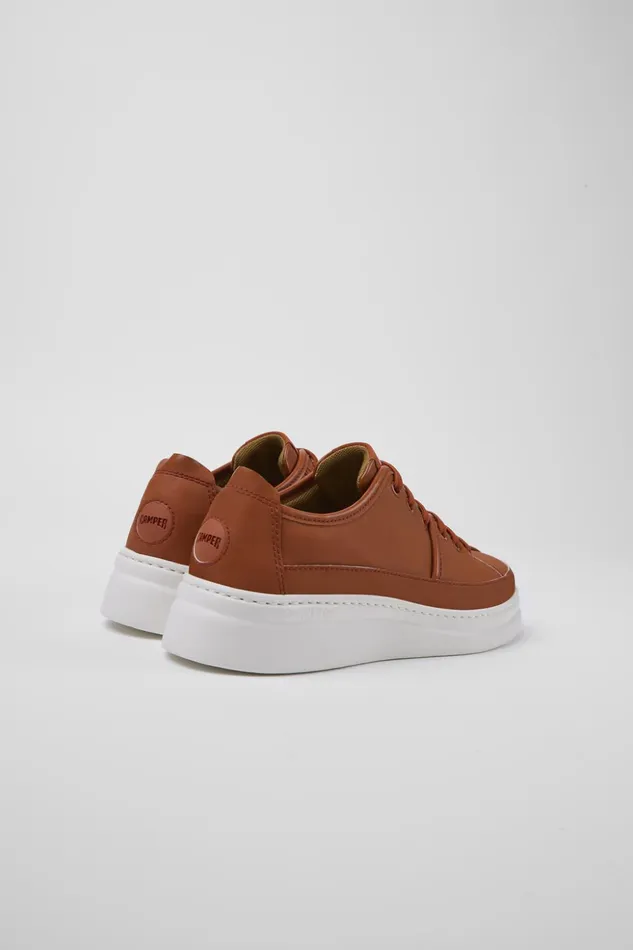 Women Twins Red Multicolored Recycled Leather Sneakers Camper Sneakers