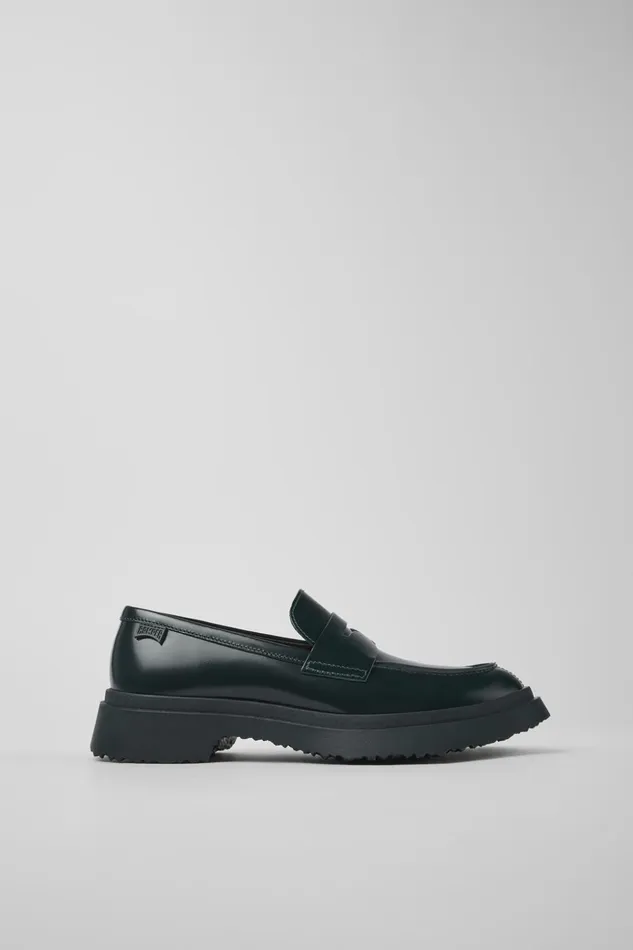 Women Walden Green Leather Loafers Camper Formal Shoes