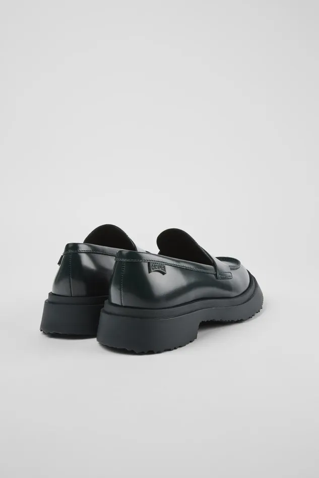Women Walden Green Leather Loafers Camper Formal Shoes Women Walden Green Leather Loafers Camper Formal Shoes