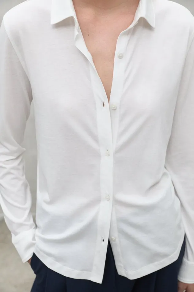 Women White Lasa Shirt Ecoalf Shirts