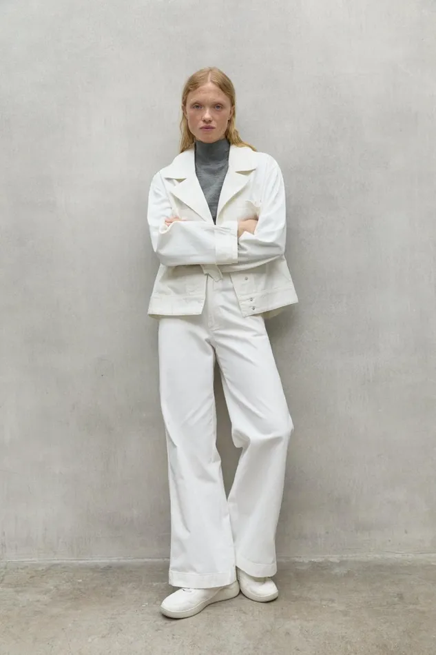 Women White Soira Jacket Ecoalf Coats And Jackets