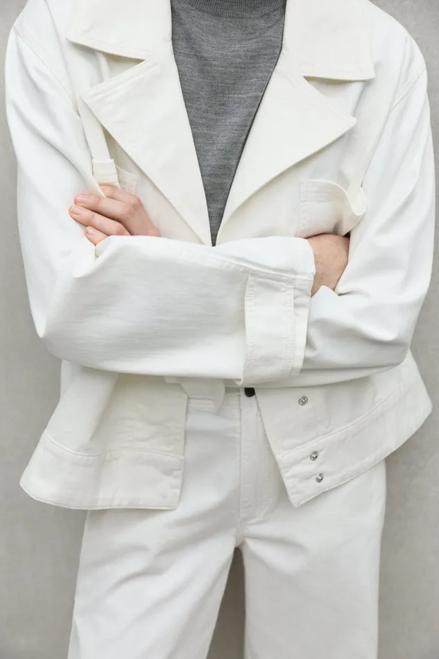 Women White Soira Jacket Ecoalf Coats And Jackets