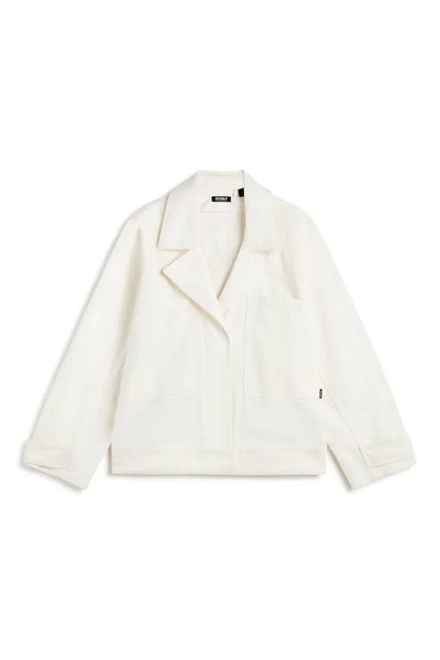 Women White Soira Jacket Ecoalf Coats And Jackets