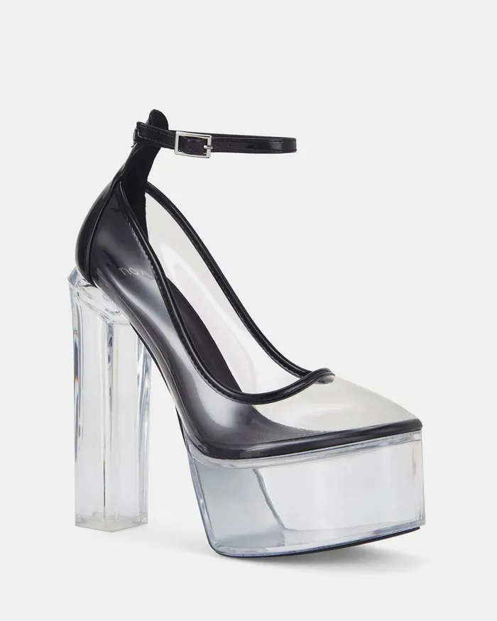 YUZUKI BLACK Platform Heels Party NOVO Shoes Women